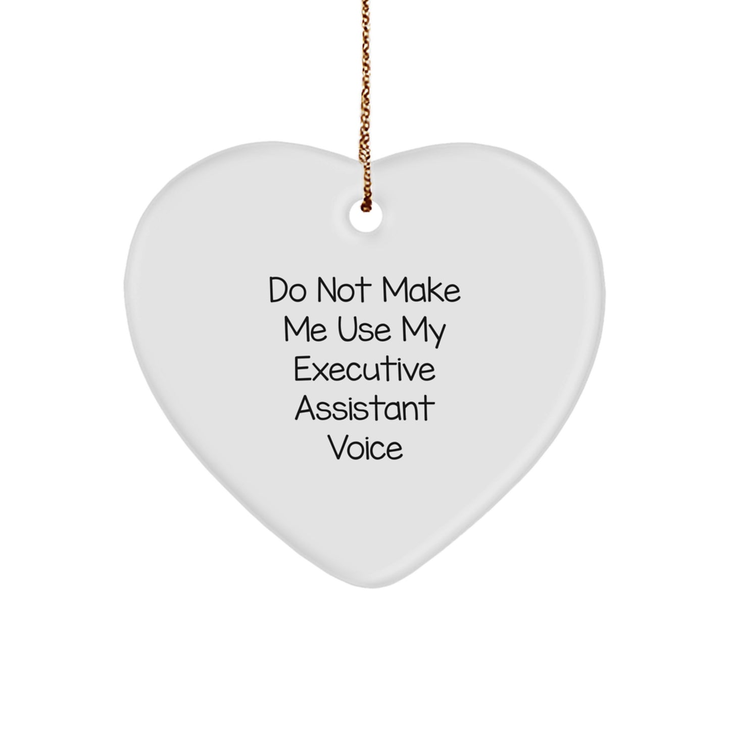 Funny Executive Assistant Heart Ornament Gifts from Men, Women, Coworkers, Gifts for Executive Assistant, Funny Office Decorations for Christmas - Image 1
