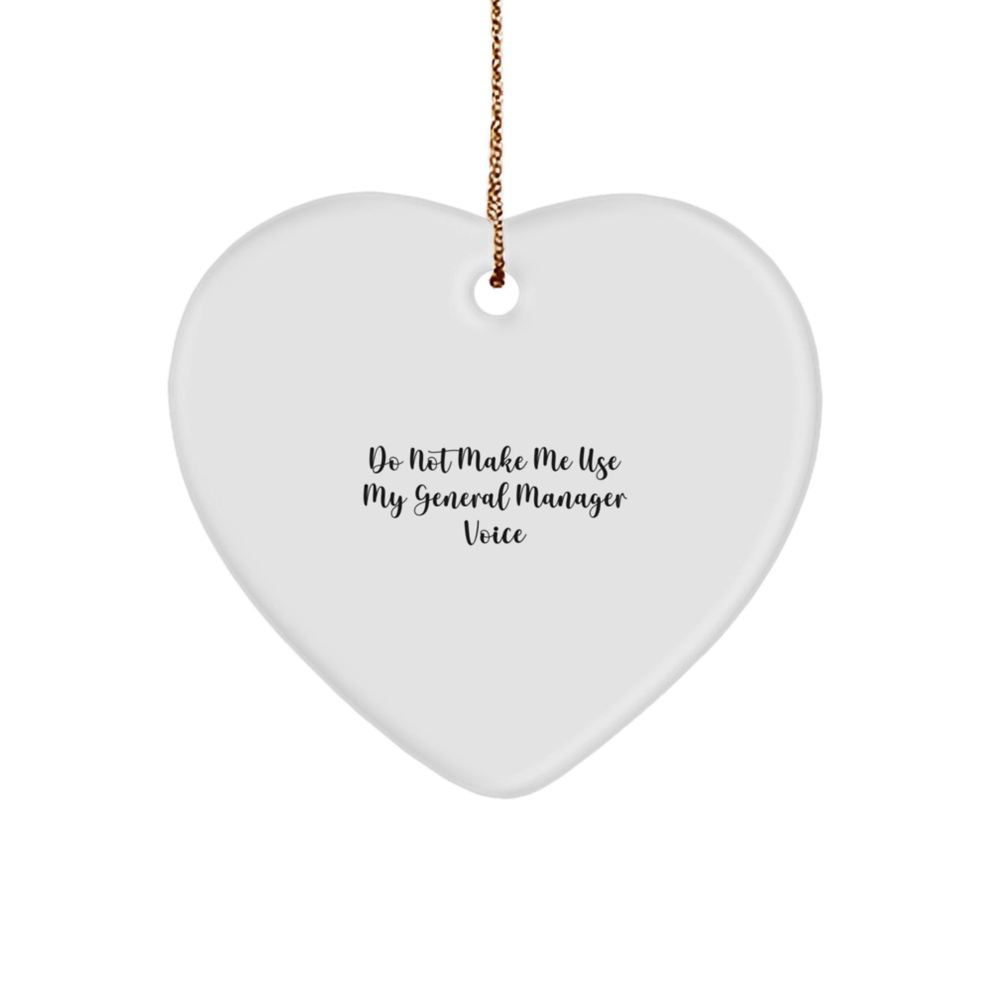 Funny General Manager Gifts for Women from Coworkers Heart Ornament Christmas Unique - Image 1