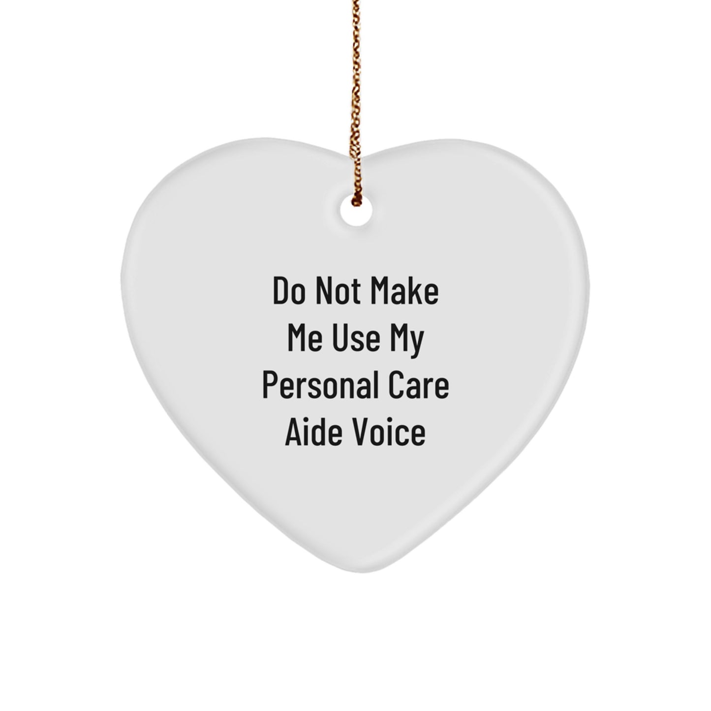 Personal Care Aide Heart Ornament Keepsake Christmas Gift for Him - Image 1