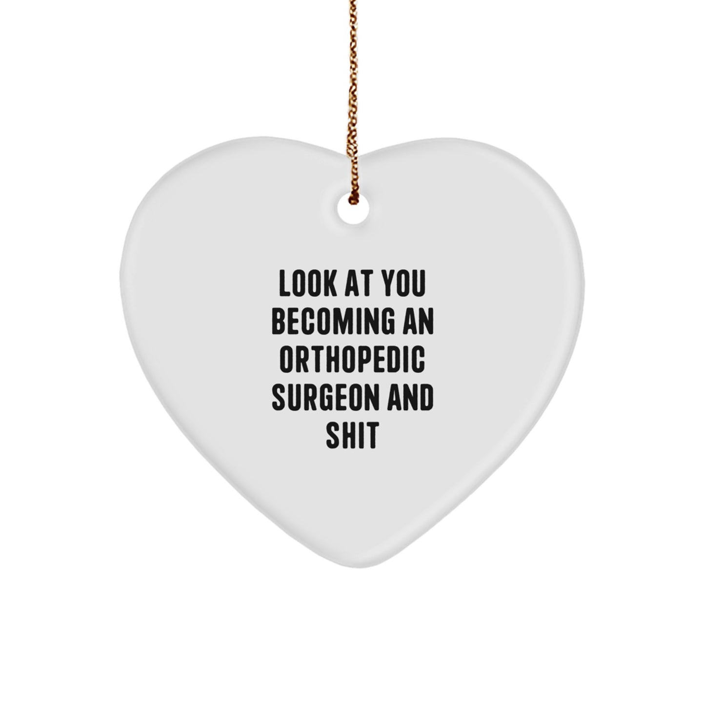 Funny Heart Ornament for Orthopedic Surgeon Friends and Family - Unique Gifts from Men, Women, and Kids - Heart-Shaped Decorations for Christmas Unique Gifts - Image 1