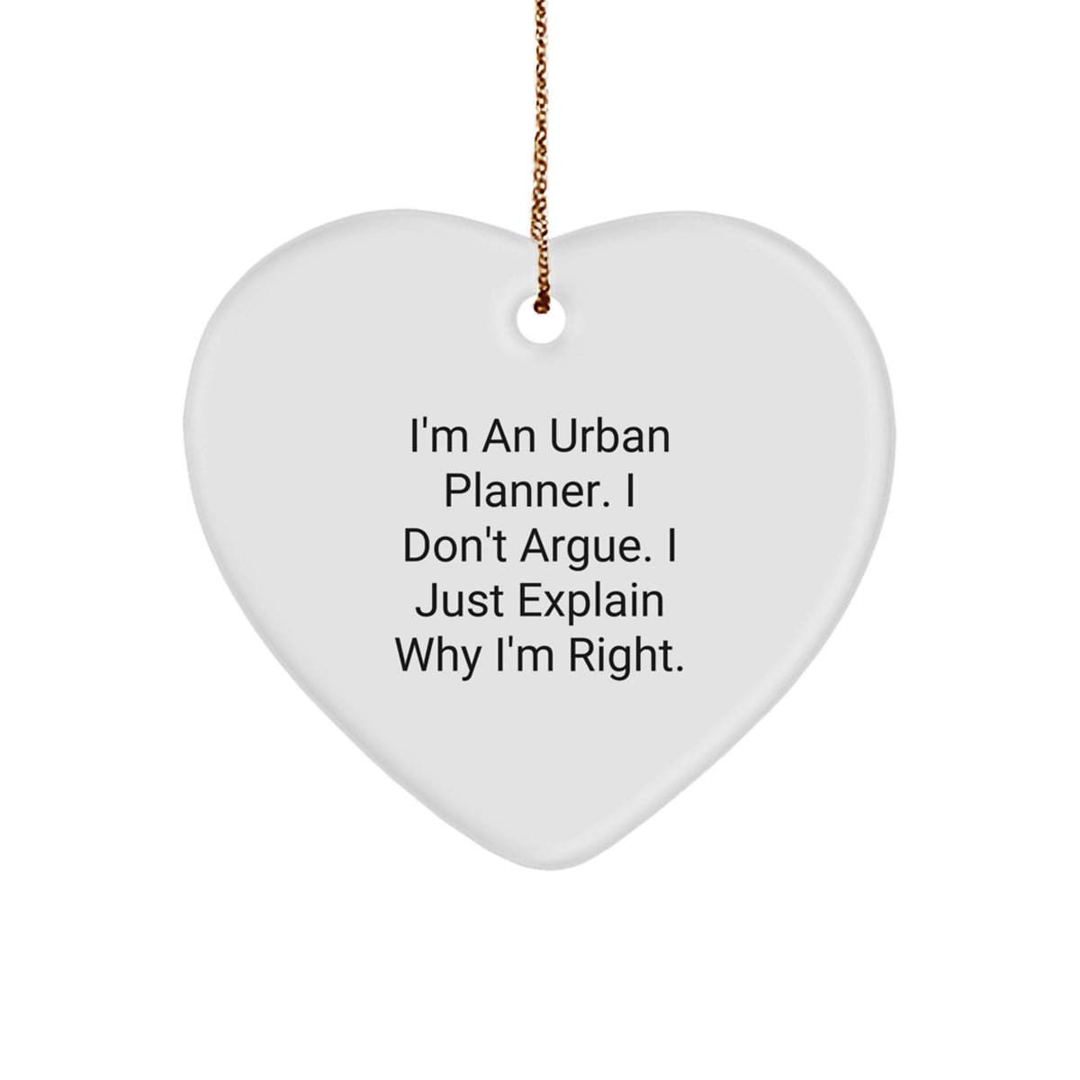 Urban Planner Heart Christmas Ornament Gift for Happy Kids – I Just Explain - Image 1