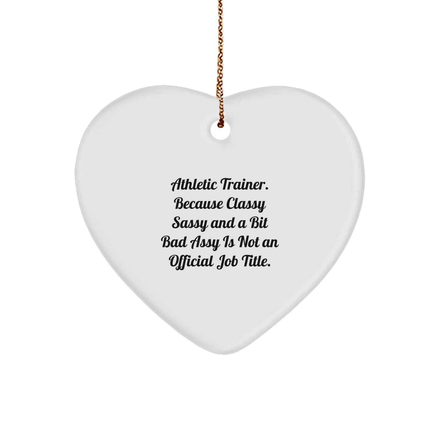 Athletic Trainer Heart Ornament for Family Treasure Christmas Gift - Image 1