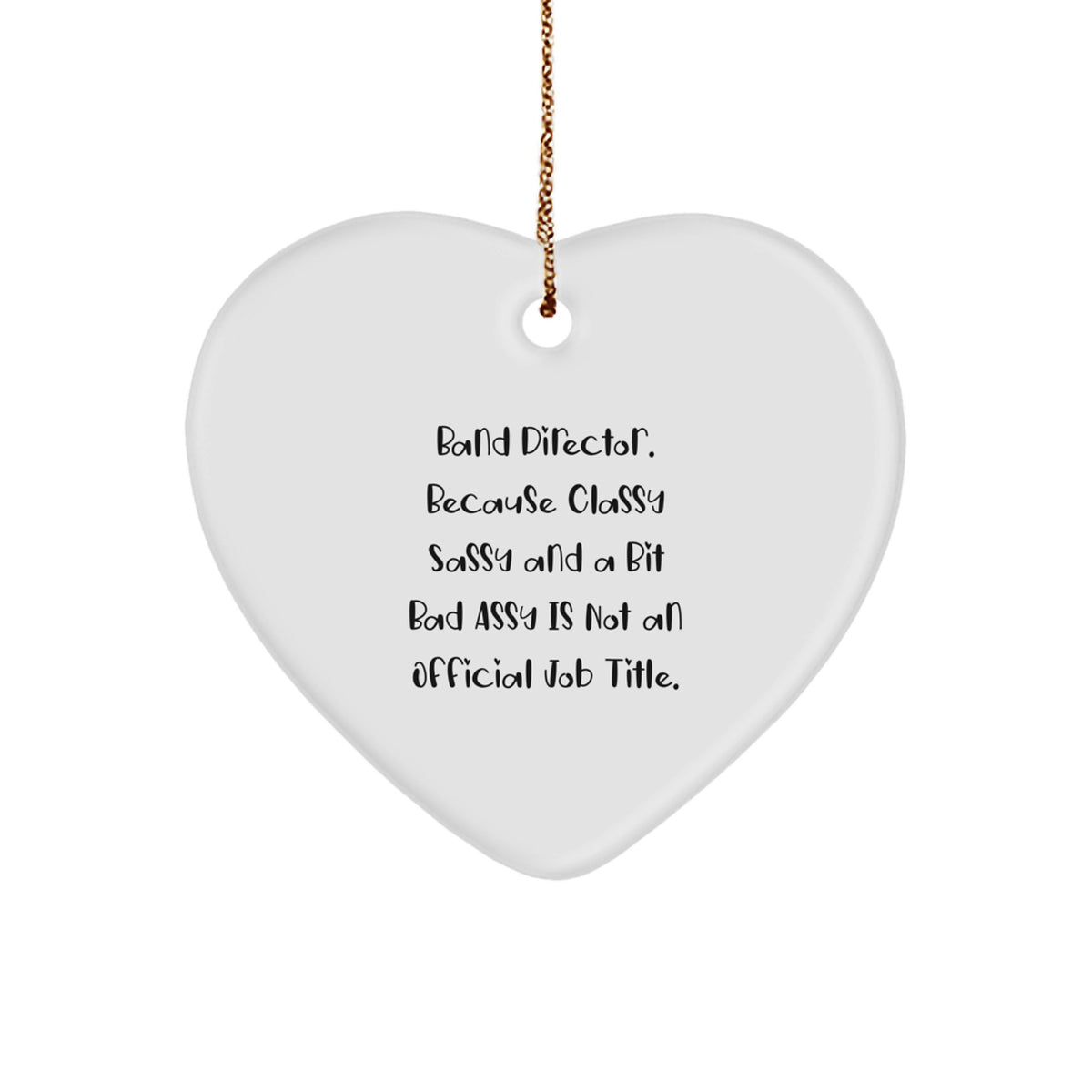 Band Director Heart Ornament for Family Treasure Christmas Unique Gift - Image 1