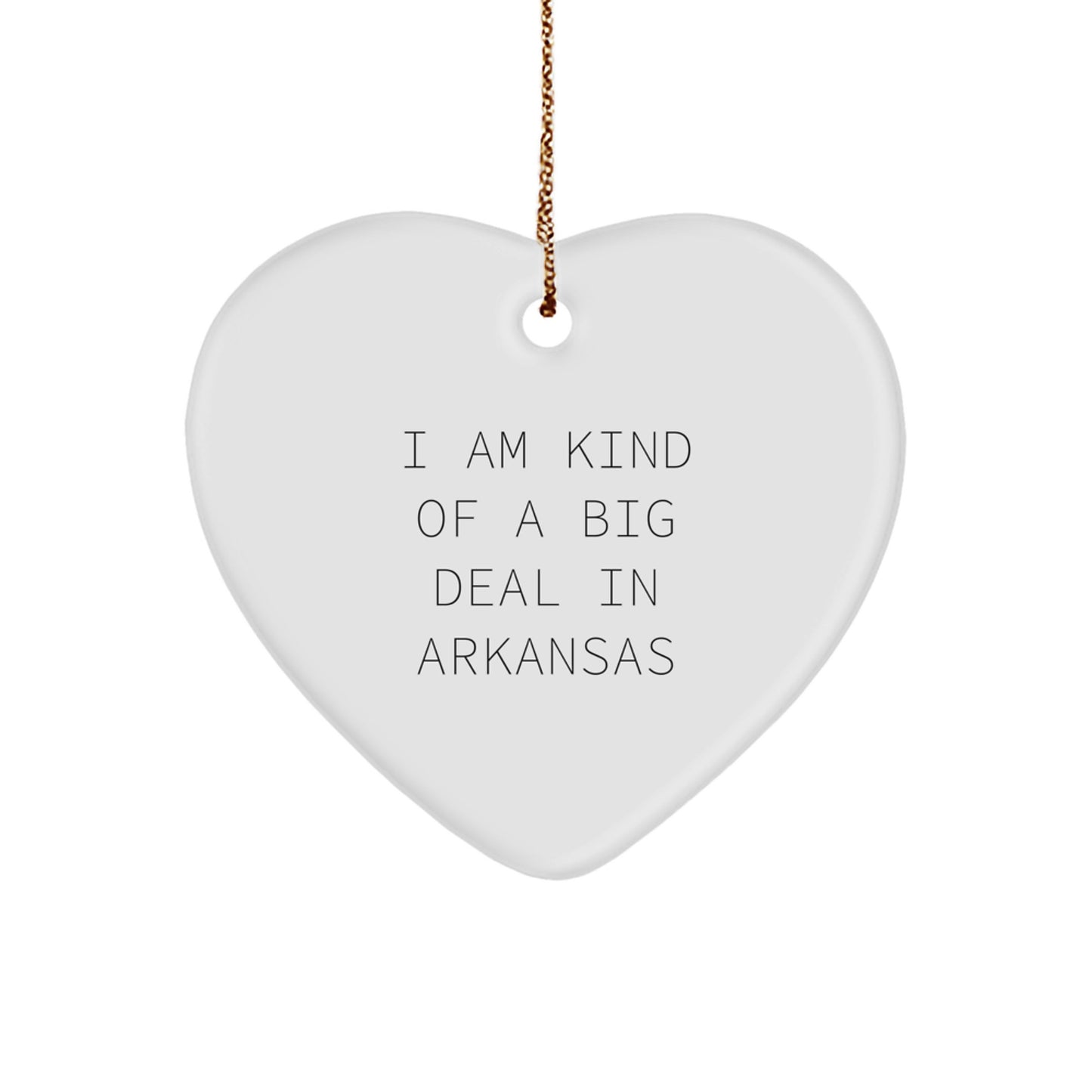 Arkansas Heart Ornament, Funny Gift from Friends to Family, Christmas Unique Gifts for Men Women - Image 1