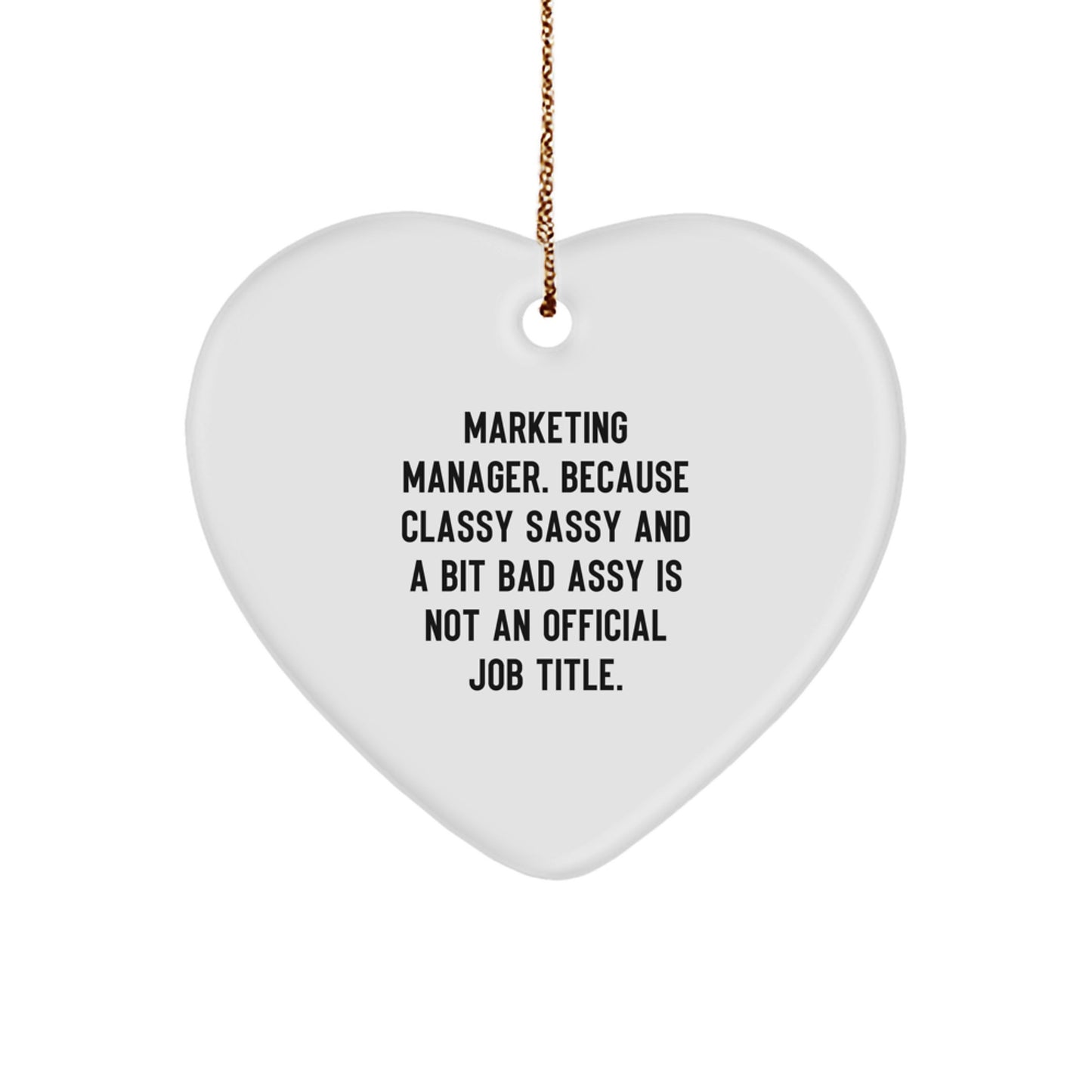 Funny Heart Ornament Gifts for Marketing Managers from Coworkers, Christmas Unique Gifts for Marketing Manager - Image 1