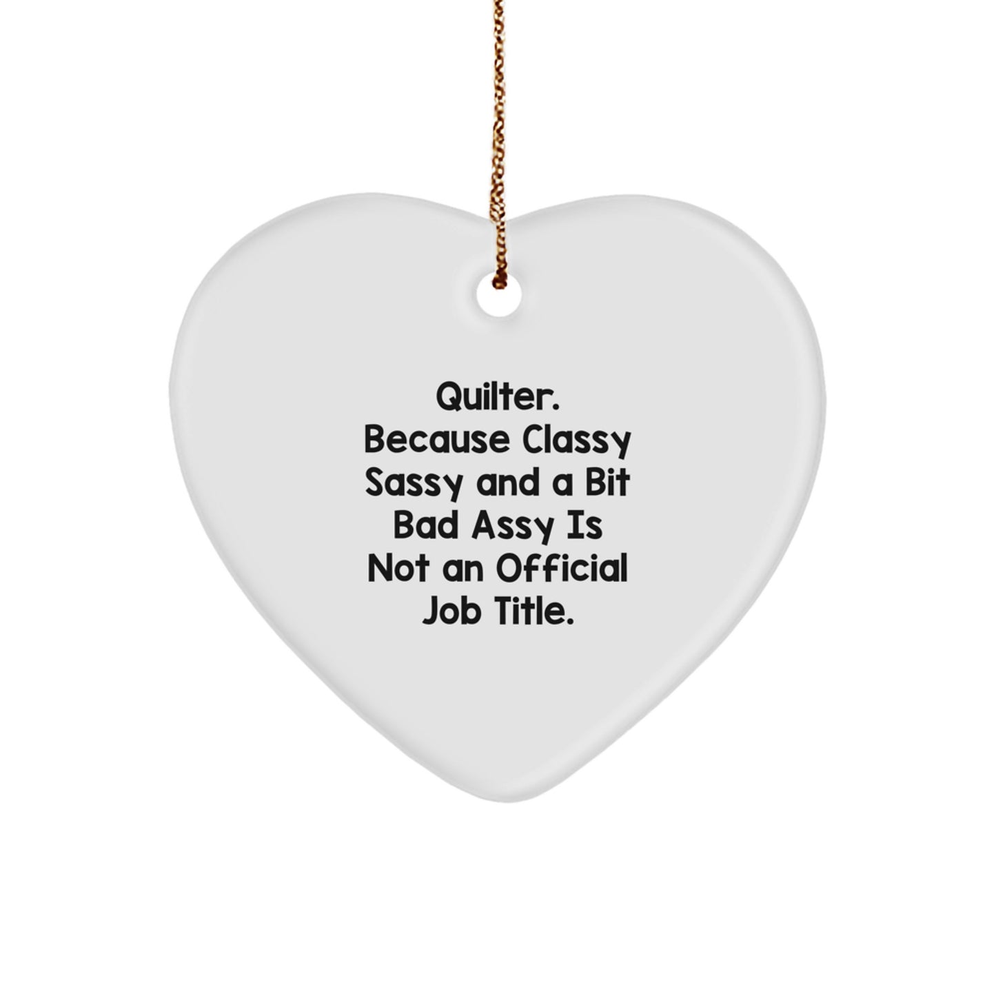Quilter Heart Ornament Novelty Bright Christmas Gift for Friends - Image 1