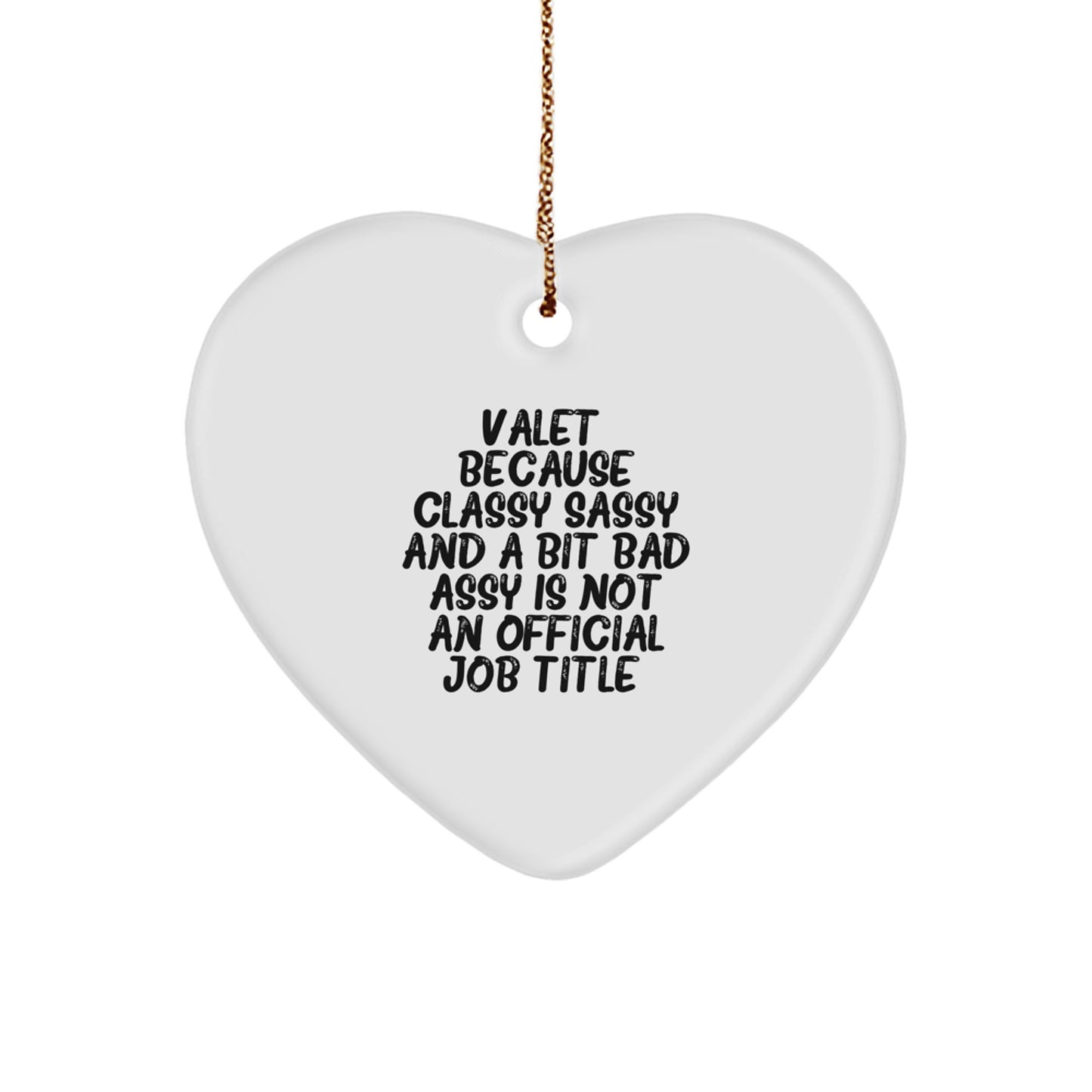 Valet Heart Ornament Christmas Gift for Coworkers Idea - Image 1