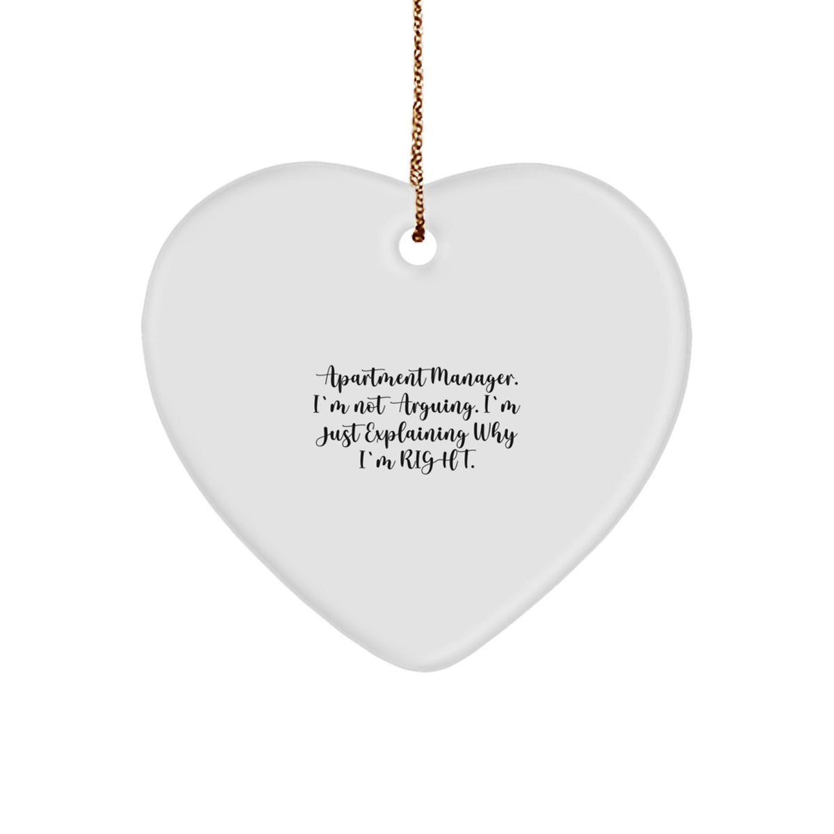Apartment Manager Keepsake Christmas Ornament for Him Gift - Image 1