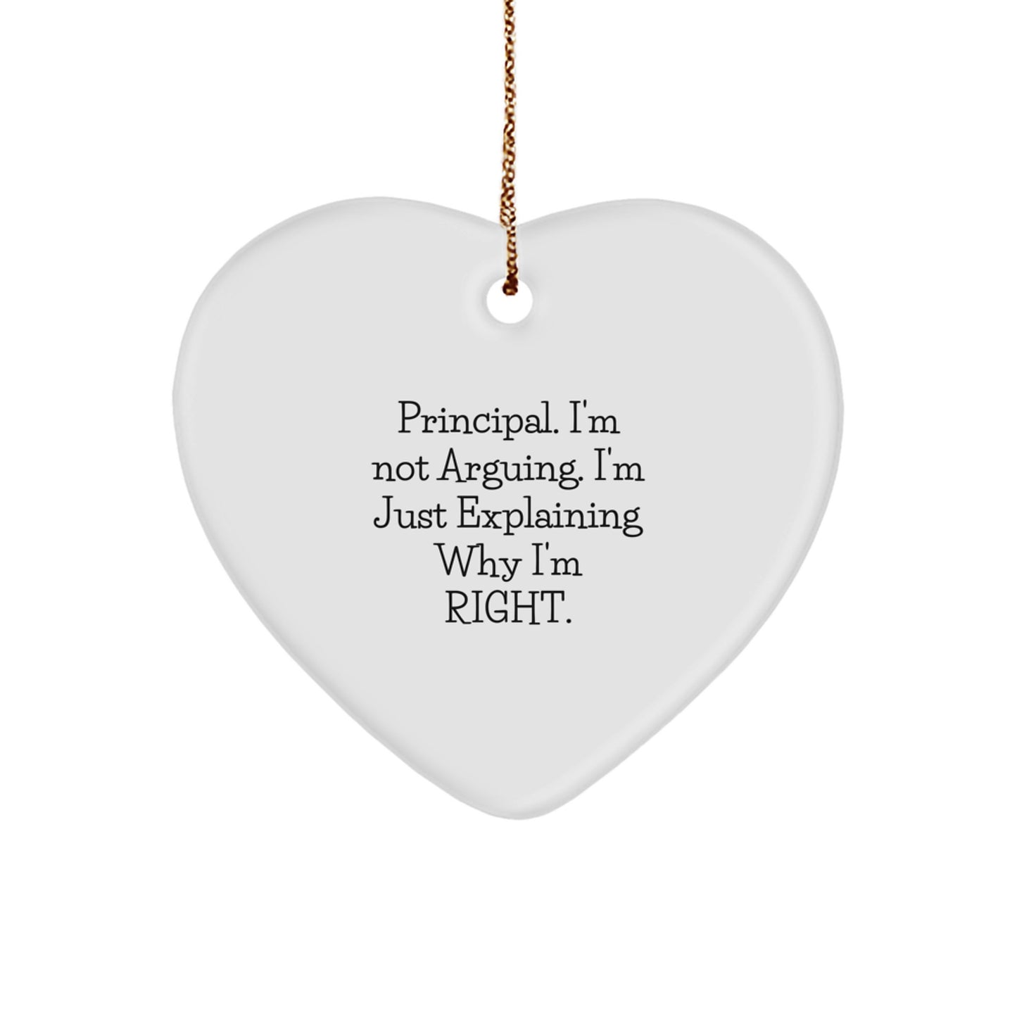Christmas Gift Surprise for Teens Principal Heart Ornament - Image 1