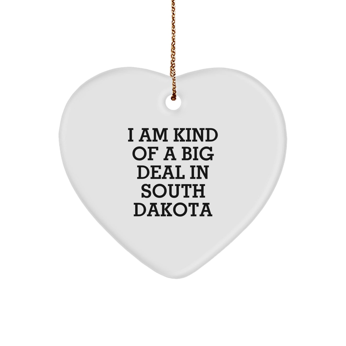 Funny Heart Ornament Gifts from Friends and Family for South Dakota Men and Women, Christmas Unique Gifts Ideas - Image 1