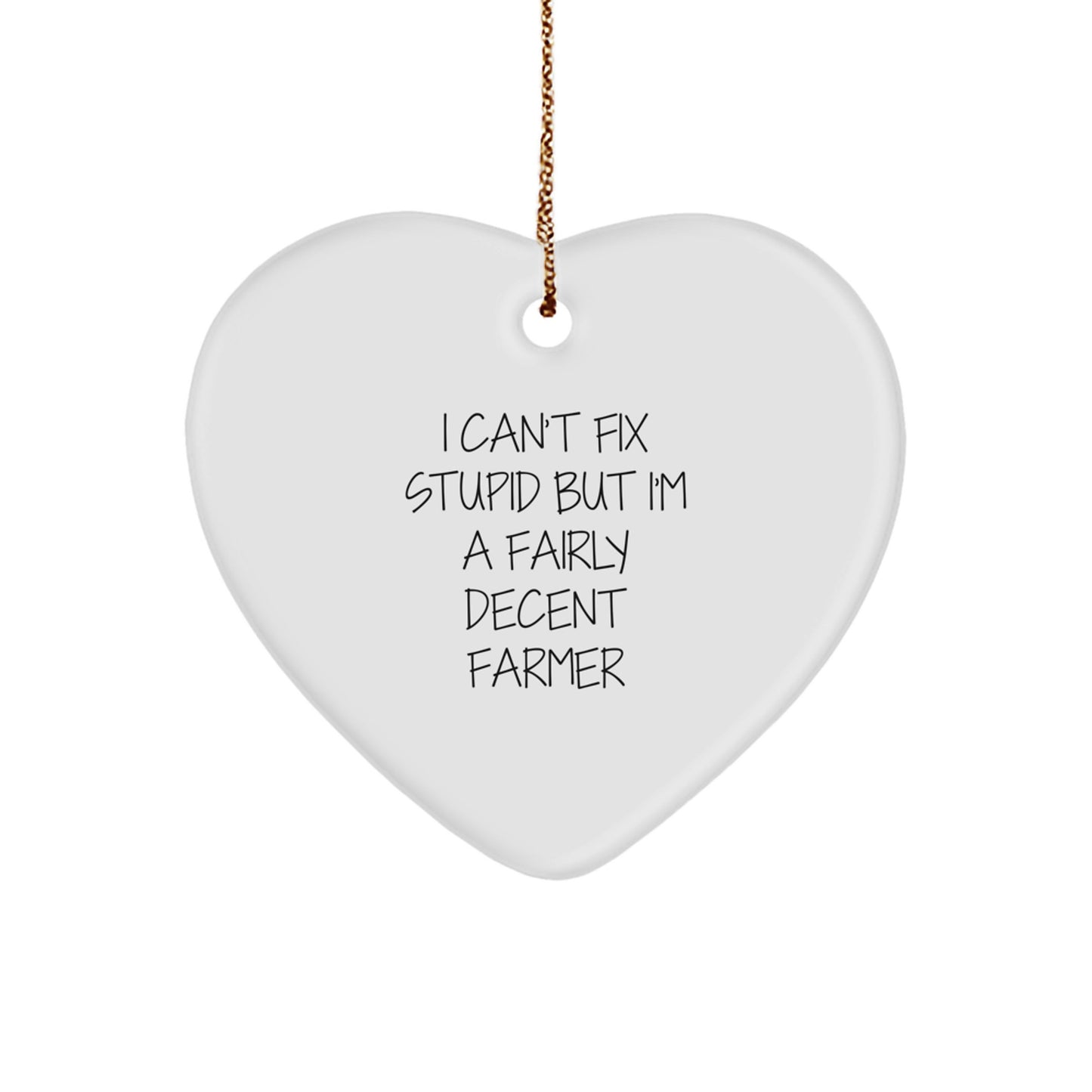 Funny Farmer Heart Ornament Gifts from Men to Women Farmer Friends Christmas Unique Gifts - Image 1