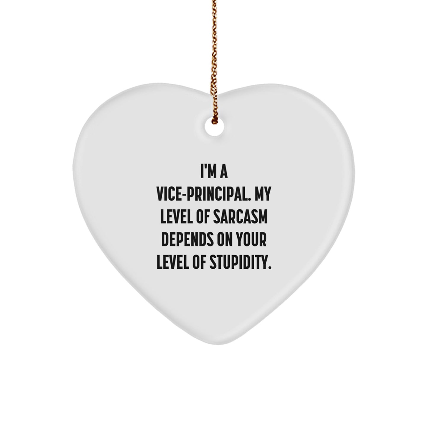 Funny Vice-principal Heart Ornament Gifts from Friends for Men, Cute Vice-principal Christmas Unique Gifts, Inspirational Vice-principal Heart Shaped Ornament - Image 1
