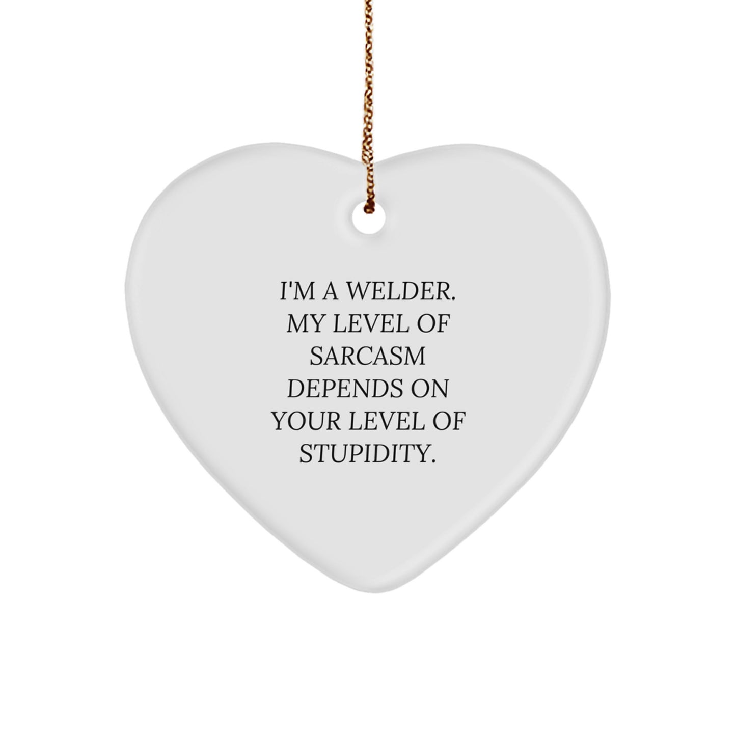 Funny Welder Gifts from Friends for Welder Heart Ornament - Christmas Unique Gifts for Men Welder - Image 1
