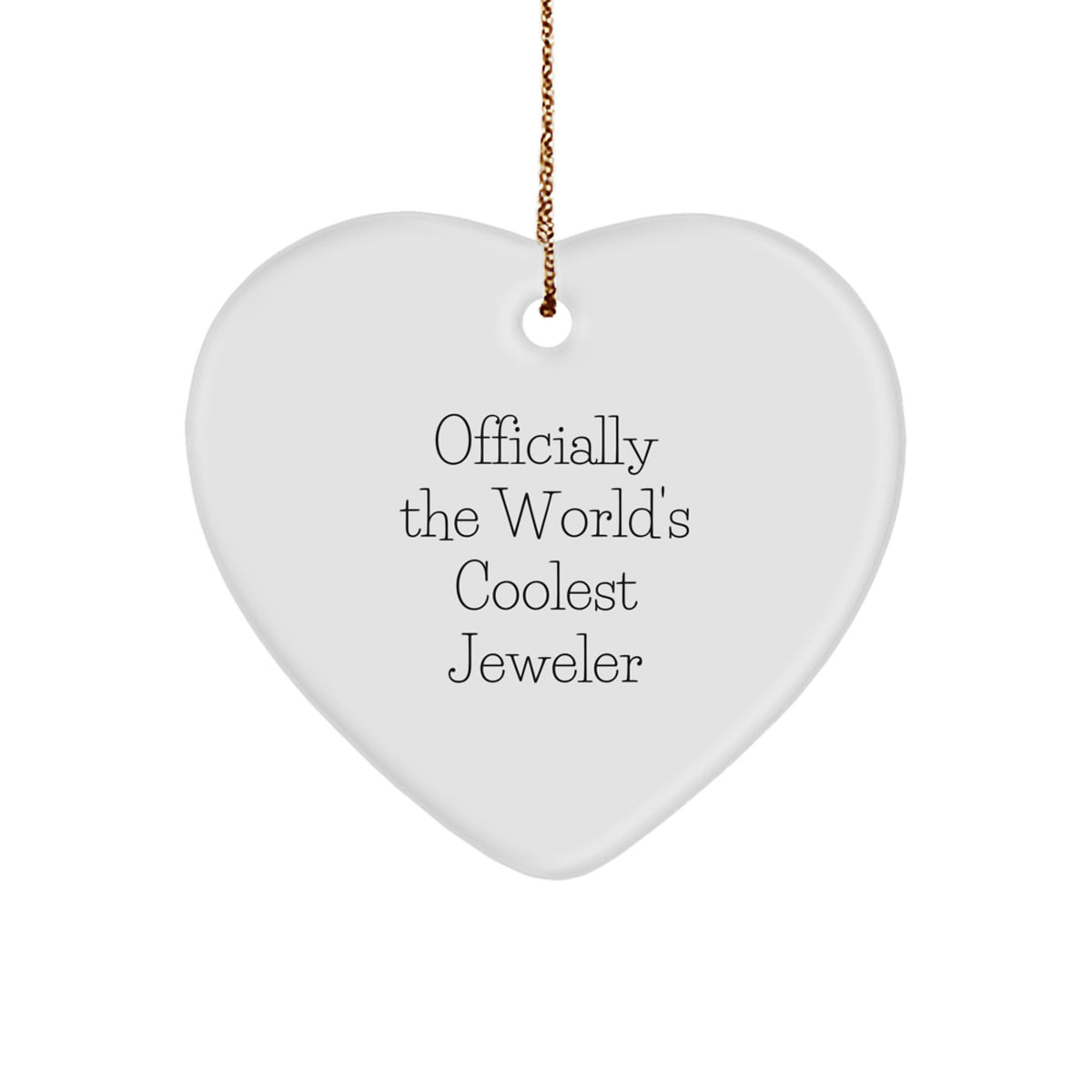 Jeweler Heart Christmas Ornament Coolest Jeweler for Friends Xmas Gift - Image 1