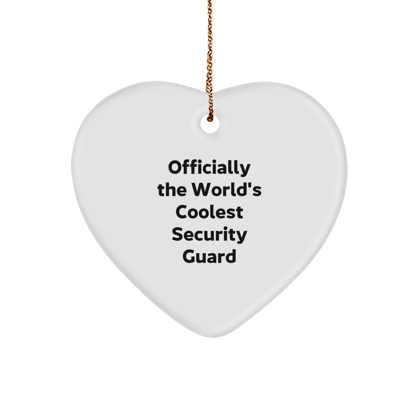 Funny Security Guard Heart Ornament Gifts for Men from Friends - Image 1