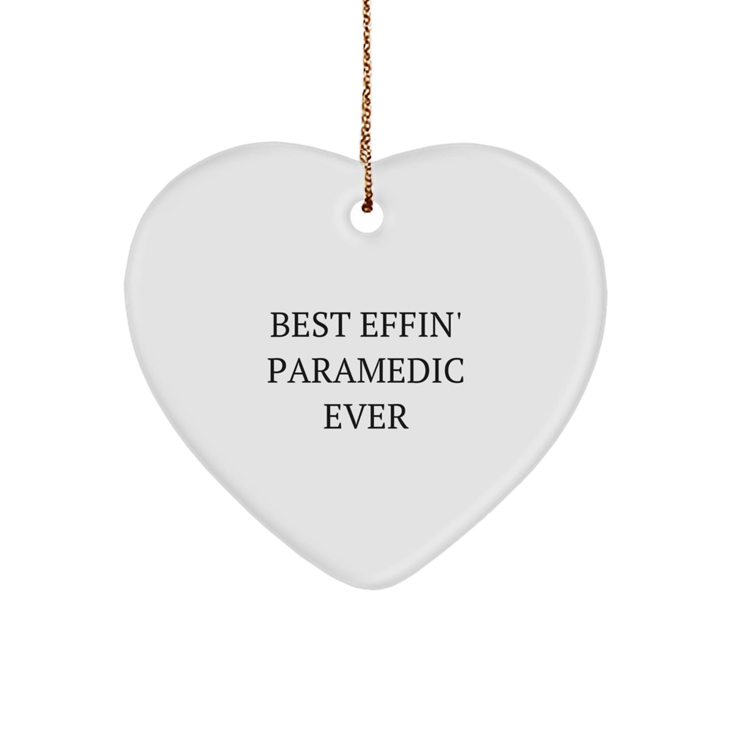 Funny Rescue Worker Gifts for Men Rescue Worker Heart Ornament Best Effin' Rescue Worker Ever Christmas Unique Gift Ideas Gifts from Family - Image 1