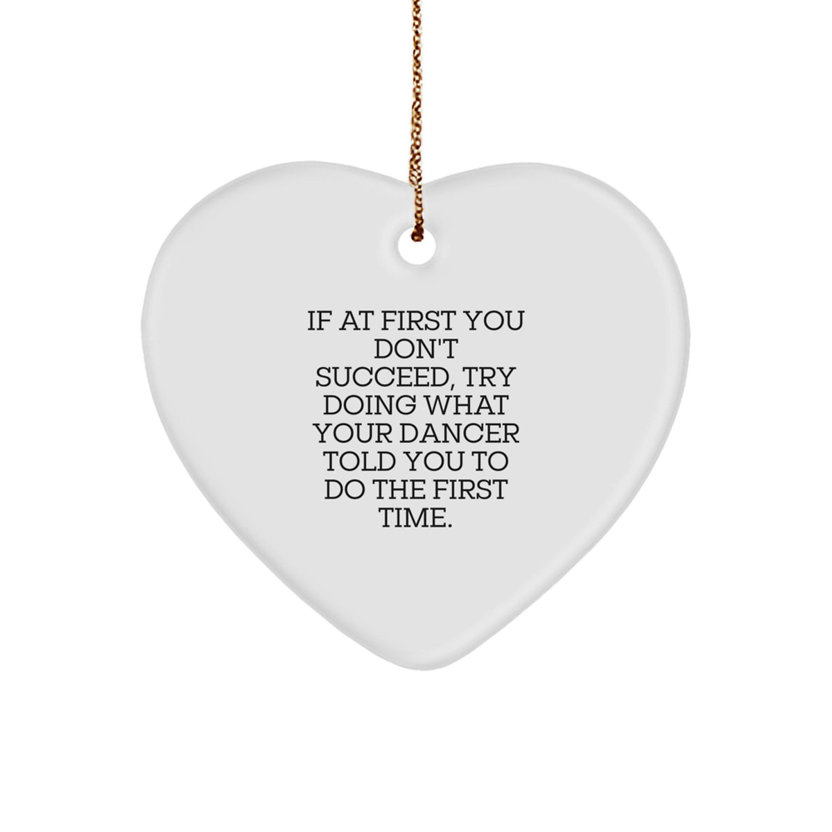 Funny Dancer Gifts from Family for Dancer Christmas Unique Heart Ornament, Dancer Heart Shaped Decorative Wall Hanging - Image 1