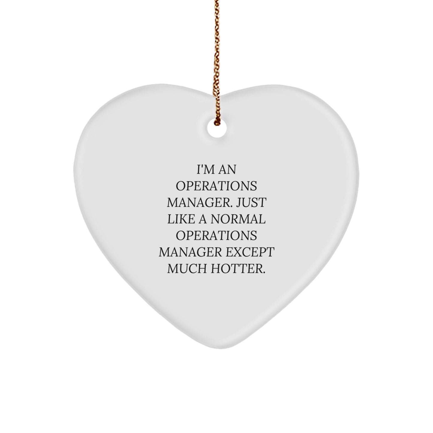 Funny Operations Manager Heart Ornament Gifts from Men to Operations Manager Friends at Christmas Unique - Image 1