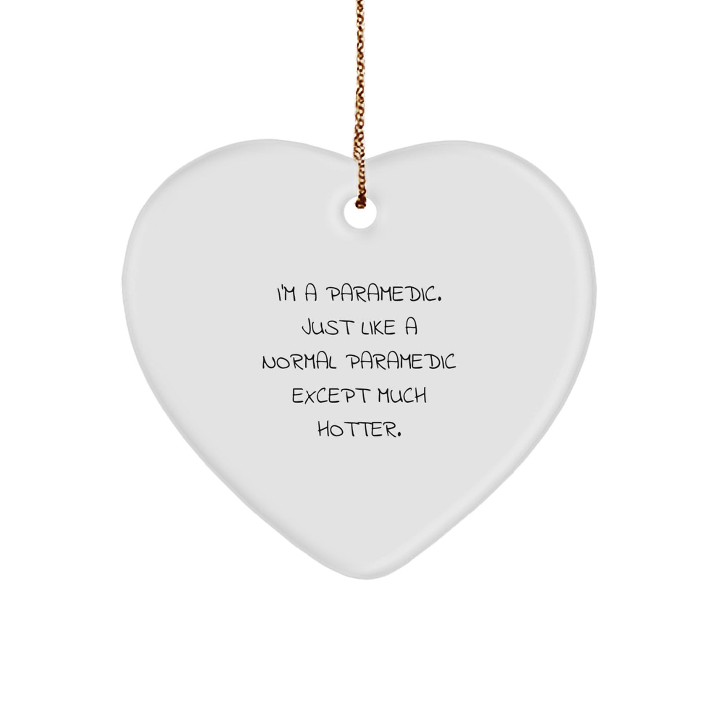 Funny Rescue Worker Heart Ornament Gifts from Friends for Rescue Workers, Unique Christmas Unique Gifts, Heart Shaped Ornament for Rescue Worker Men and Women - Image 1