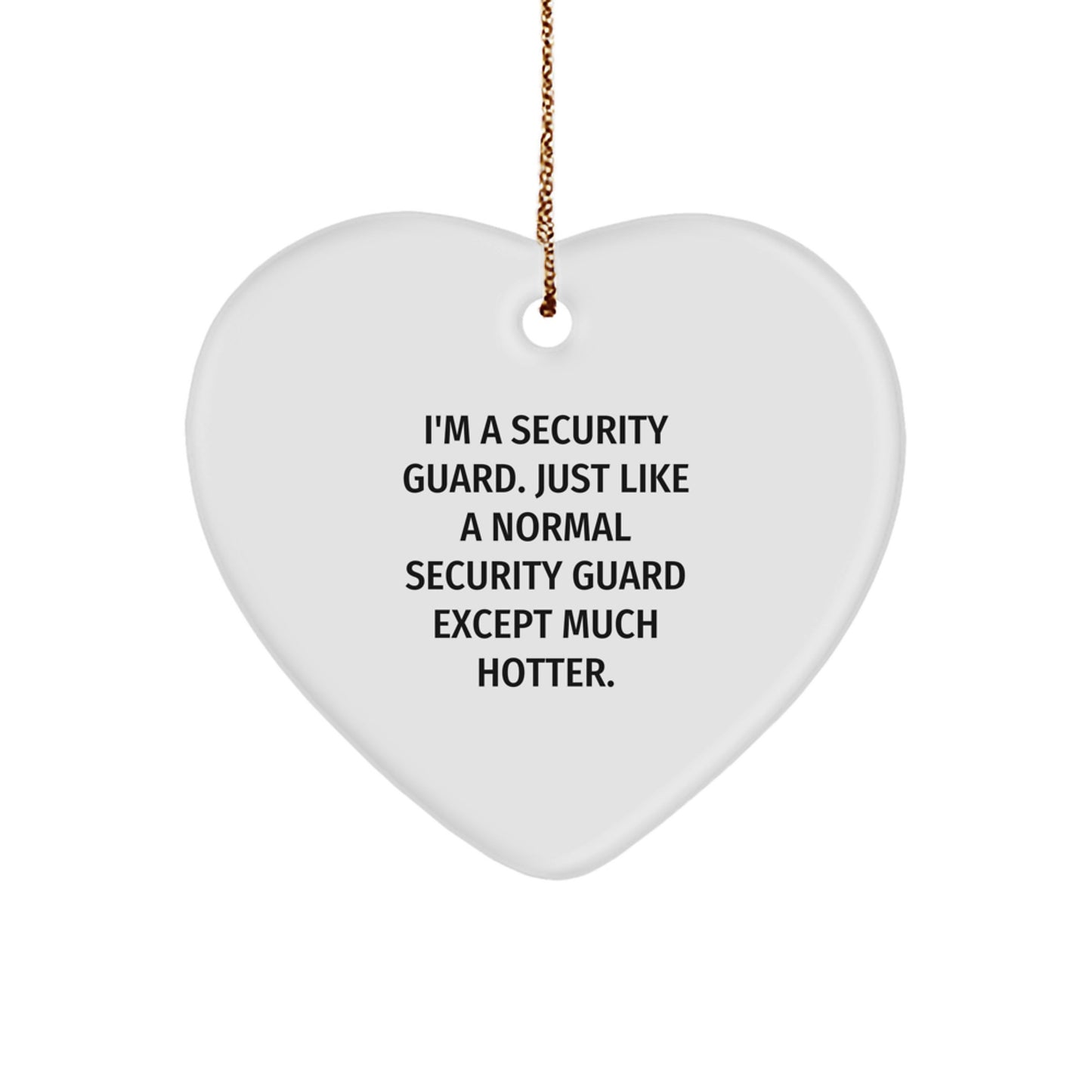 Security Guard Heart Ornament Christmas Gift for Coworkers Idea - Image 1