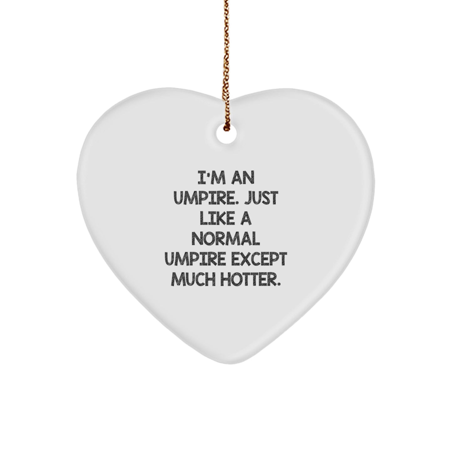 Christmas Gift for Roommates Collectible Umpire Heart Ornament - Image 1