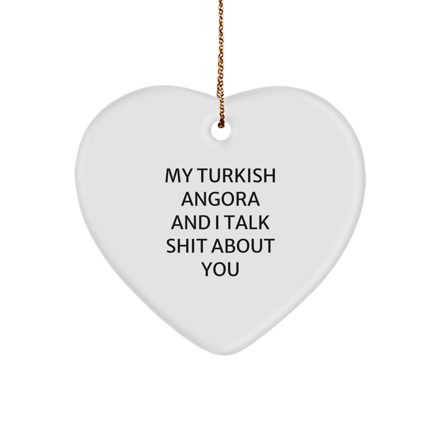 Turkish Angora Heart Ornament Keepsake for Family Christmas Gift - Image 1