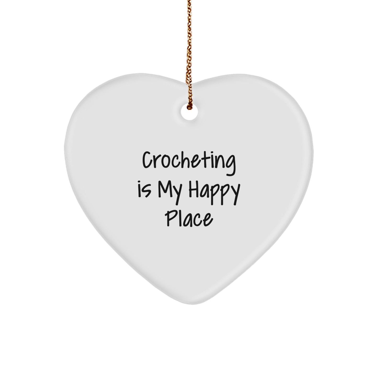Crocheting Happy Joy Novelty Christmas Ornament for Friends Gift - Image 1