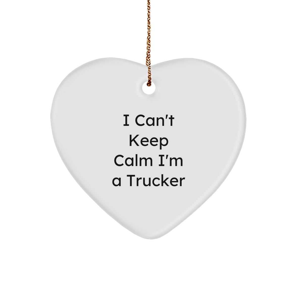 Funny Trucker Heart Ornament Gifts from Men, Women, Coworkers, Family to Trucker, Men, Women, Friends - Image 1