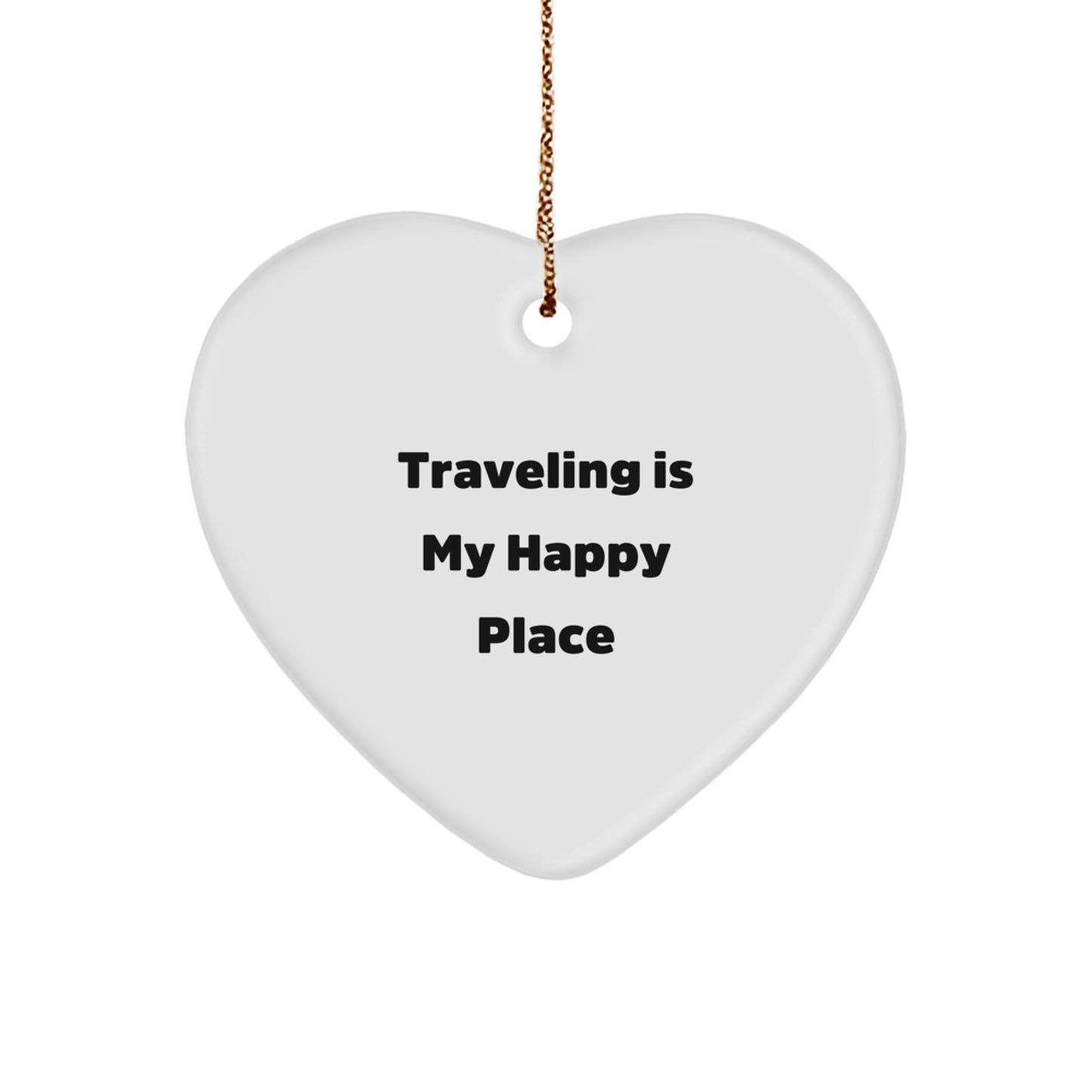Traveling Gifts for Him or Her, Funny Heart Ornament, Gifts from Friends, Unique Christmas Unique Gifts for Traveling Enthusiasts - Image 1