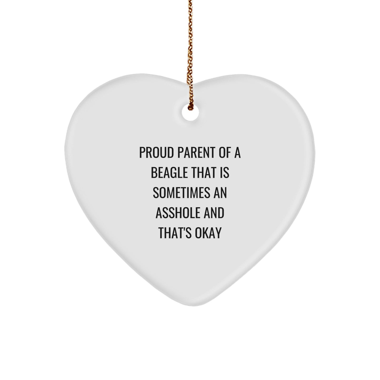 Beagle Heart Ornament for Family Treasure Christmas Gift - Image 1