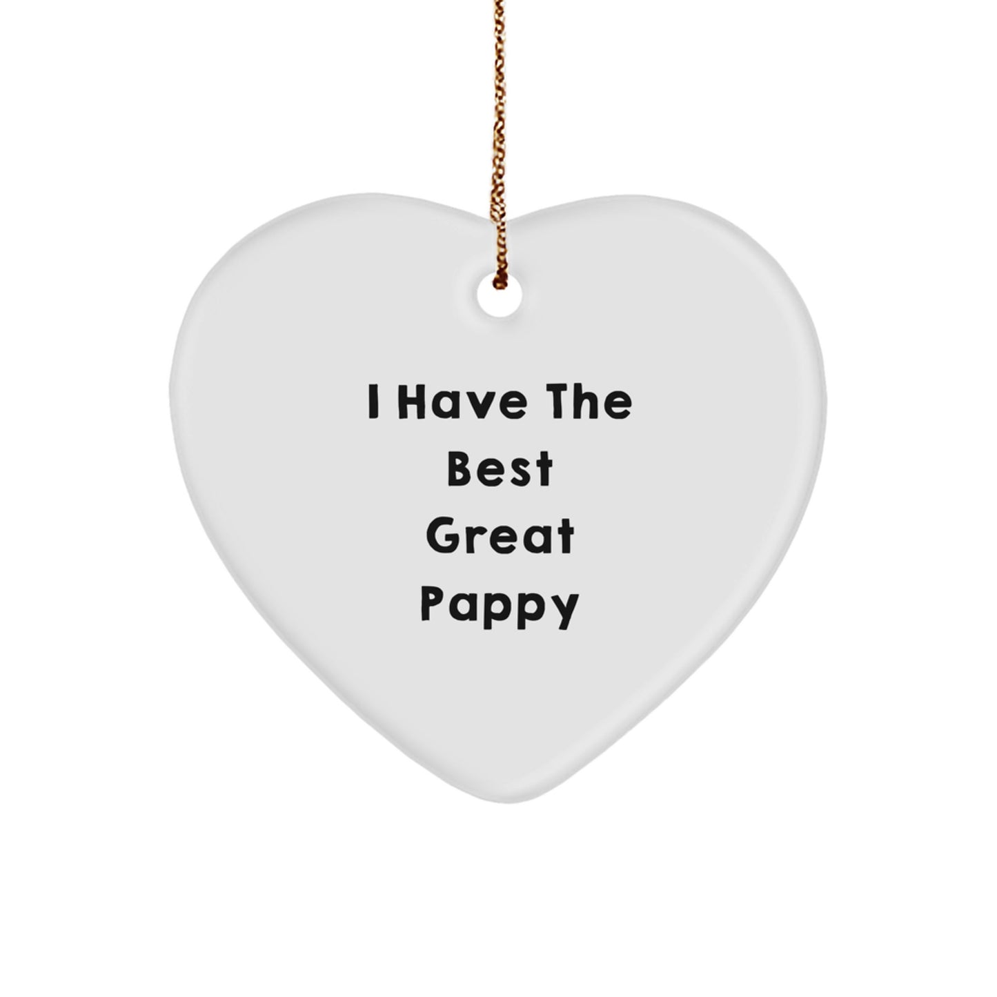 Pappy Heart Ornament Christmas Gift for Coworkers Idea - Image 1