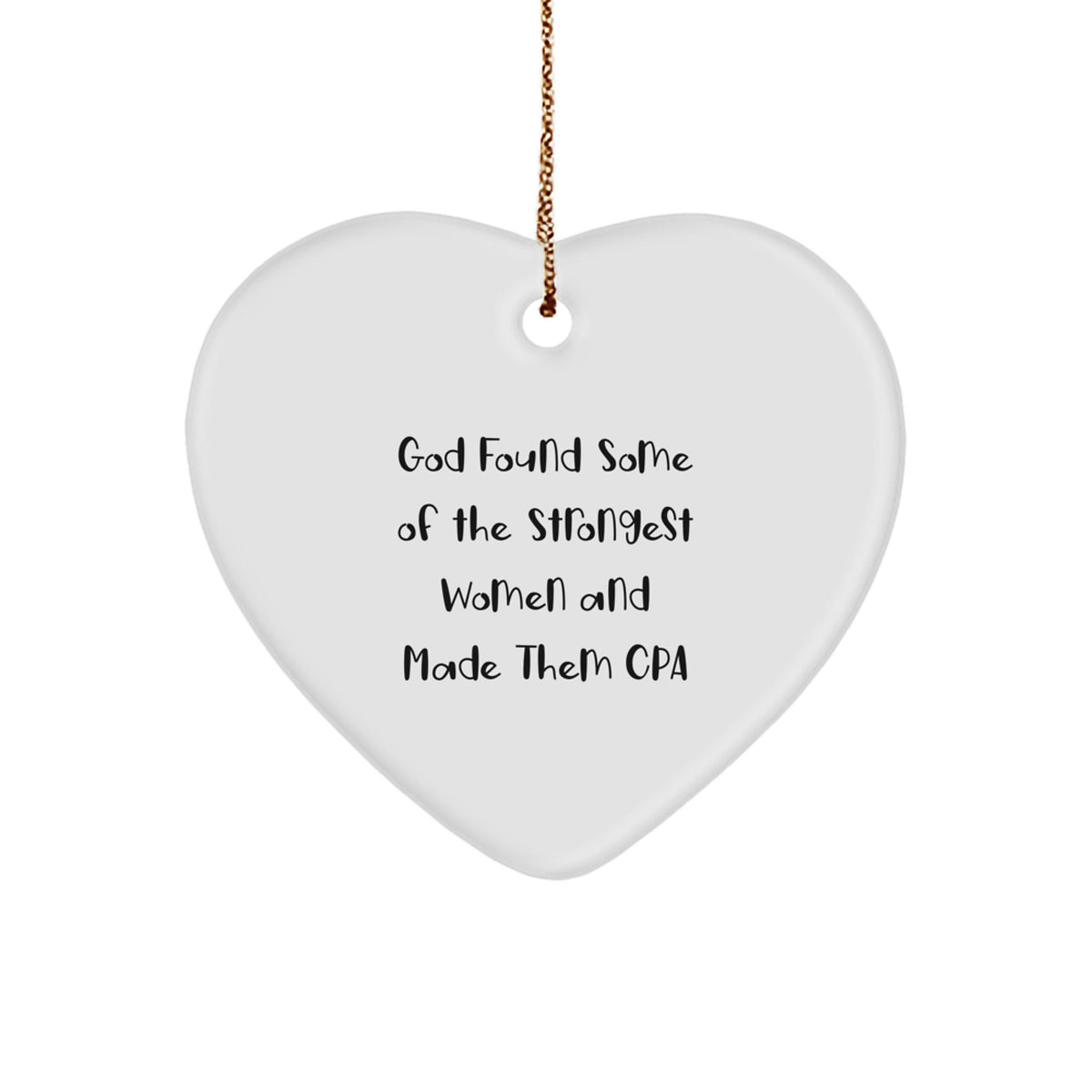 Funny CPA Gifts from Men, Inspirational Heart Ornament for CPA Women, Christmas Unique Gifts for Friends and Family - Image 1