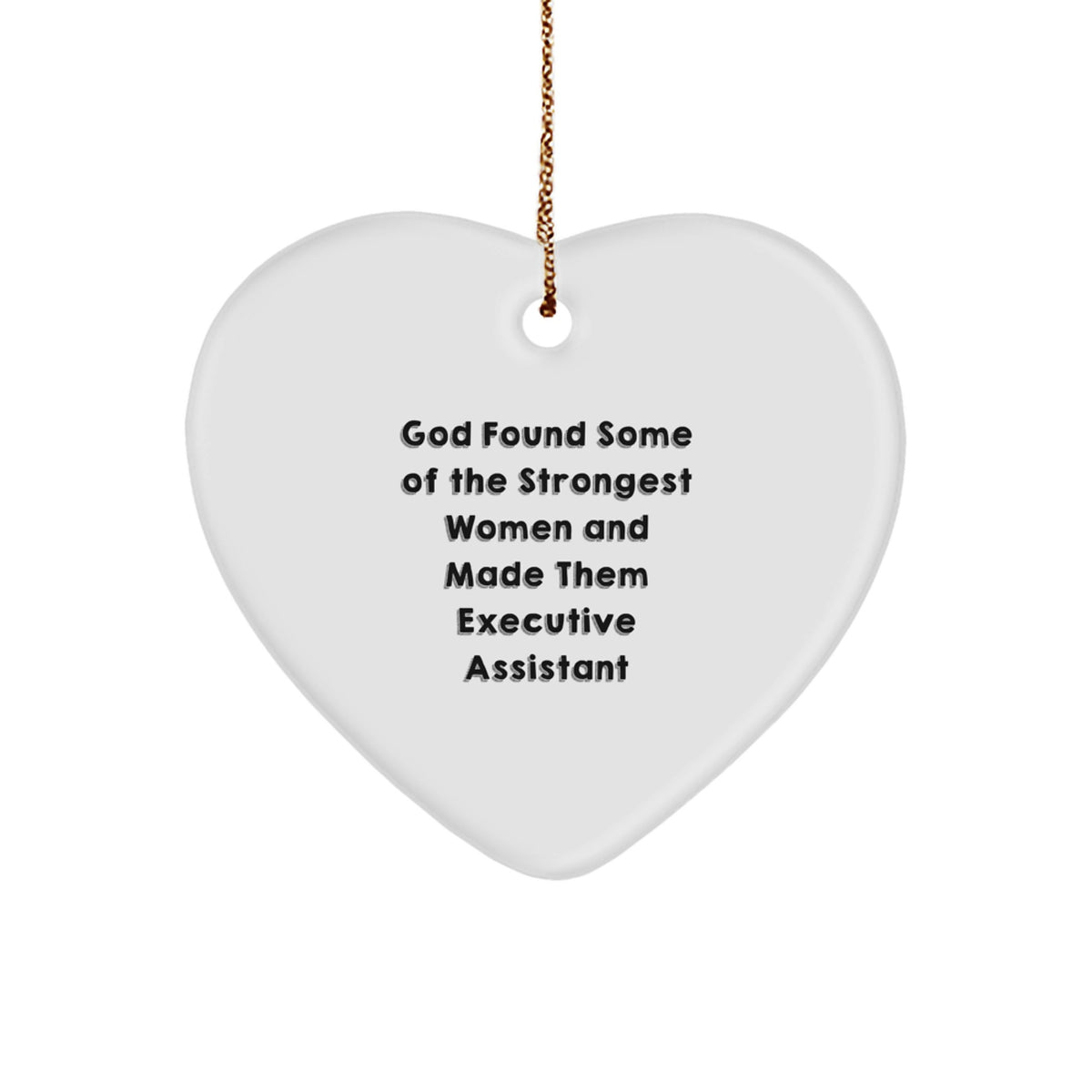 Funny Executive Assistant Heart Ornament Gifts from Men for Women, Executive Assistant Unique Christmas Unique Gifts, Heart Shaped Office Decoration - Image 1