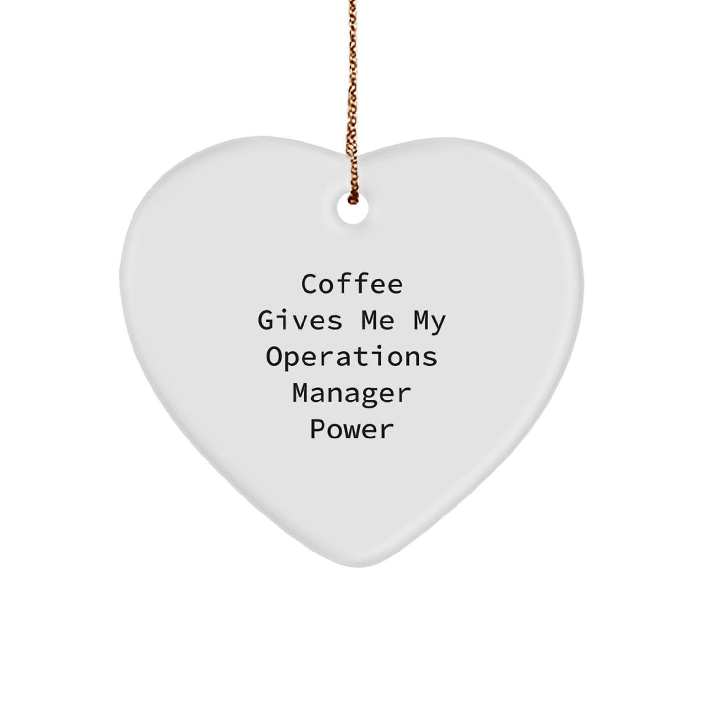 Funny Operations Manager Heart Ornament Gifts from Coworkers for Men - Christmas Unique - Image 1
