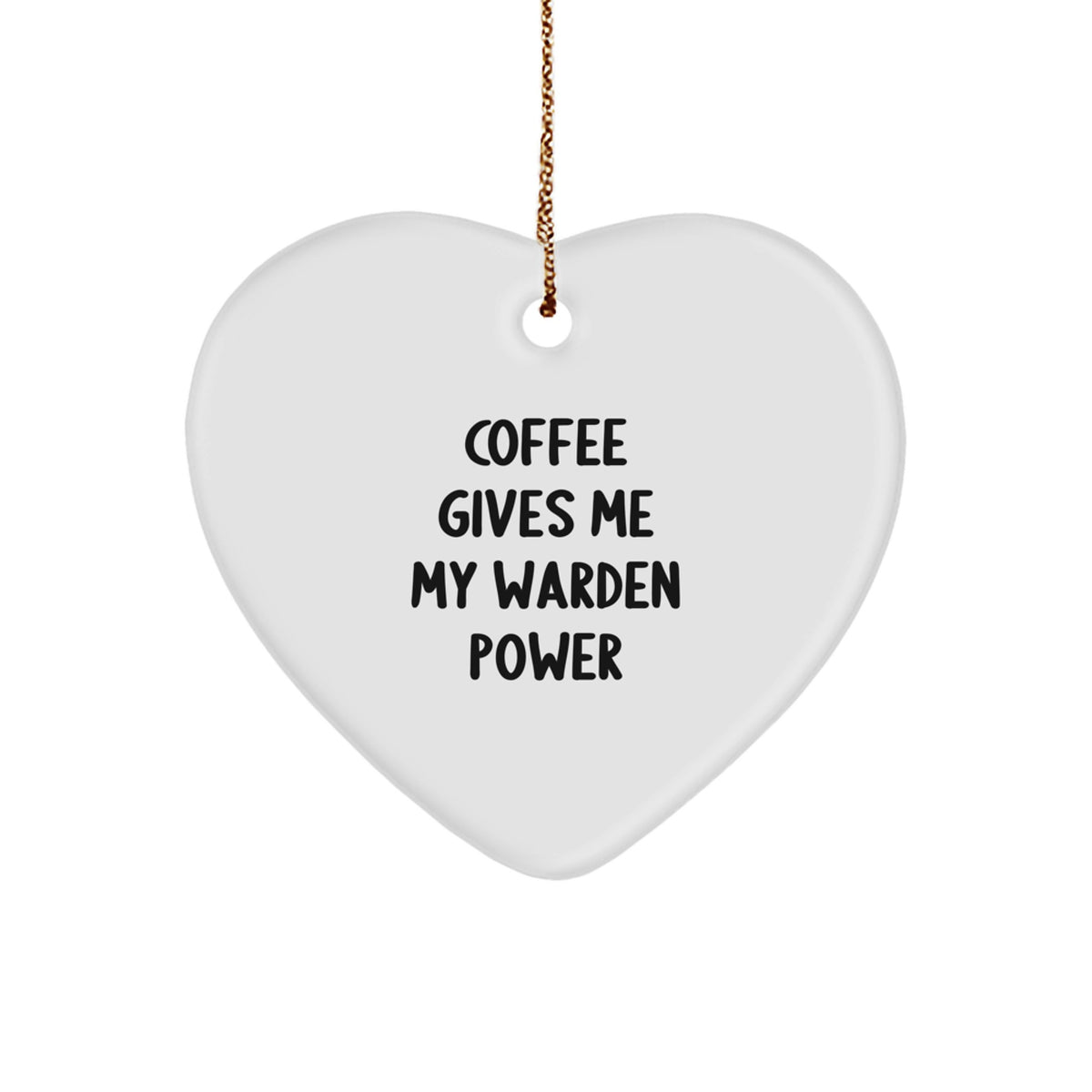 Funny Warden Heart Ornament Gifts from Men to Warden for Christmas Unique - Image 1