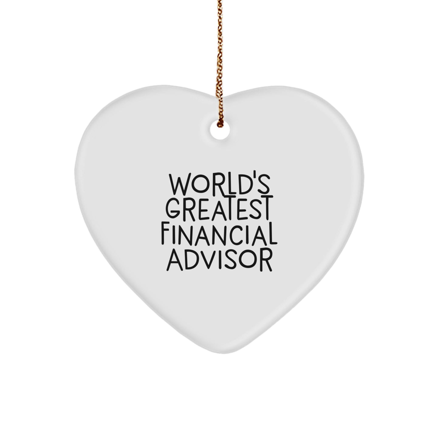 Financial Advisor Favorite Heart Ornament for Kids Christmas Gift - Image 1