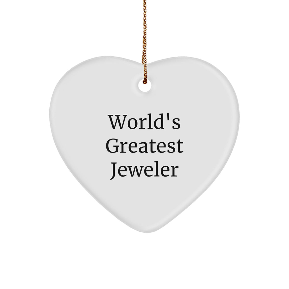 Playful World's Greatest Jeweler Christmas Ornament for Friends Gift - Image 1