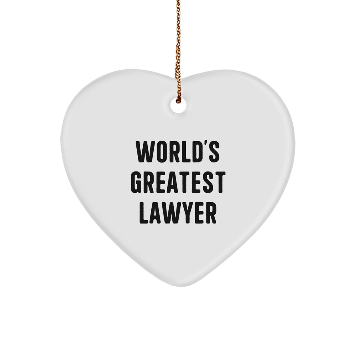 Christmas Gift for Her Lawyer Heart Ornament Present - Image 1