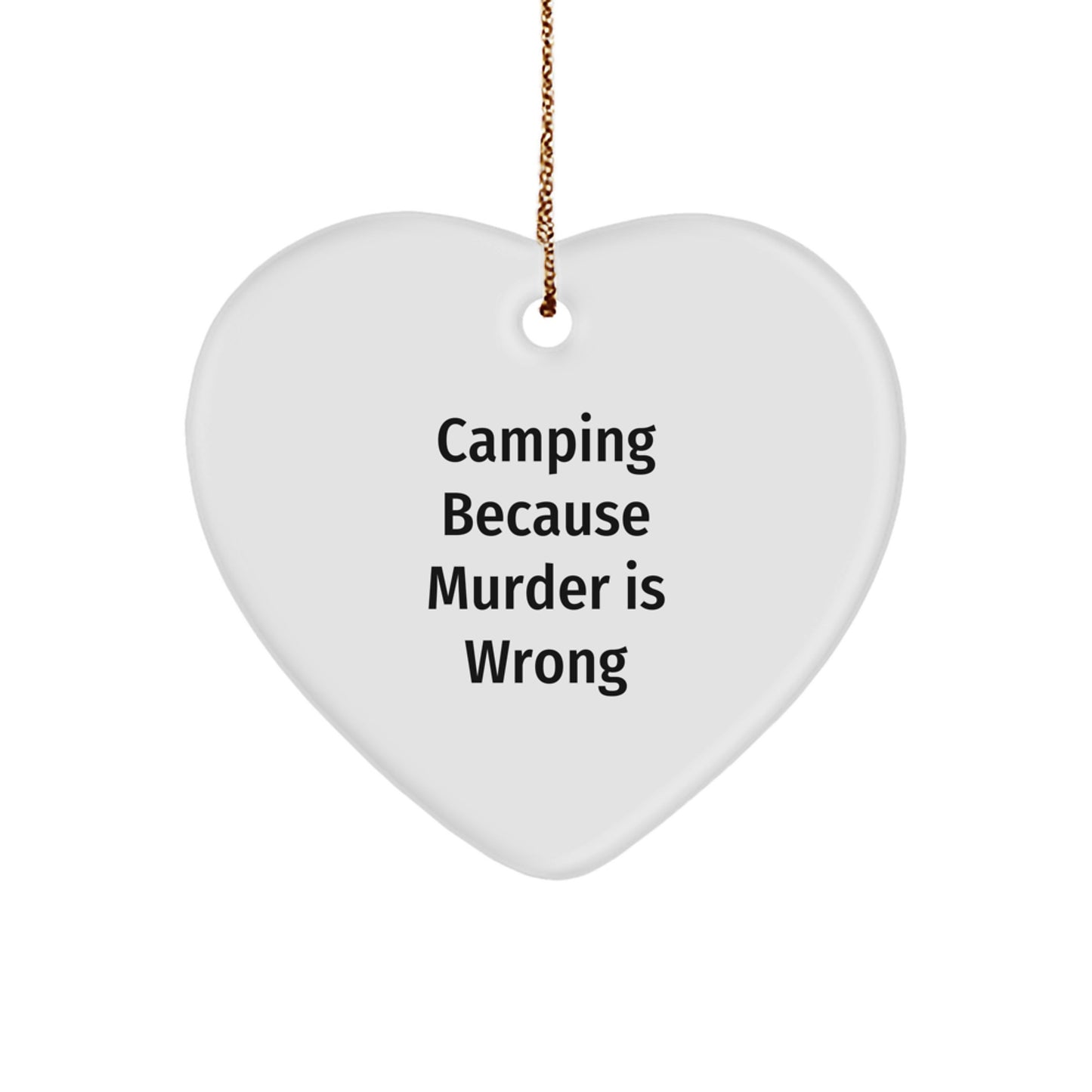 Funny Camping Heart Ornaments Gifts from Friends and Family for Men Women Camping Enthusiasts Christmas Unique Gifts - Image 1