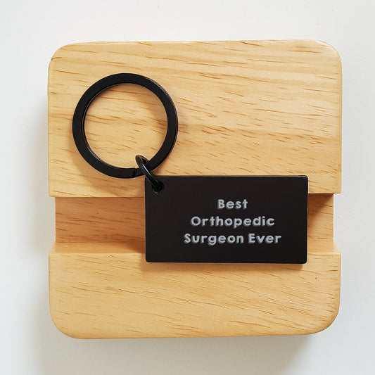 Funny Orthopedic Surgeon Keychain Gifts for Men from Family - Inspirational 'Best Orthopedic Surgeon Ever' Keychain - Image 2