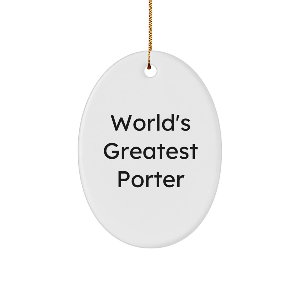 Porter Keepsake Christmas Ornament for Him Gift - Image 1