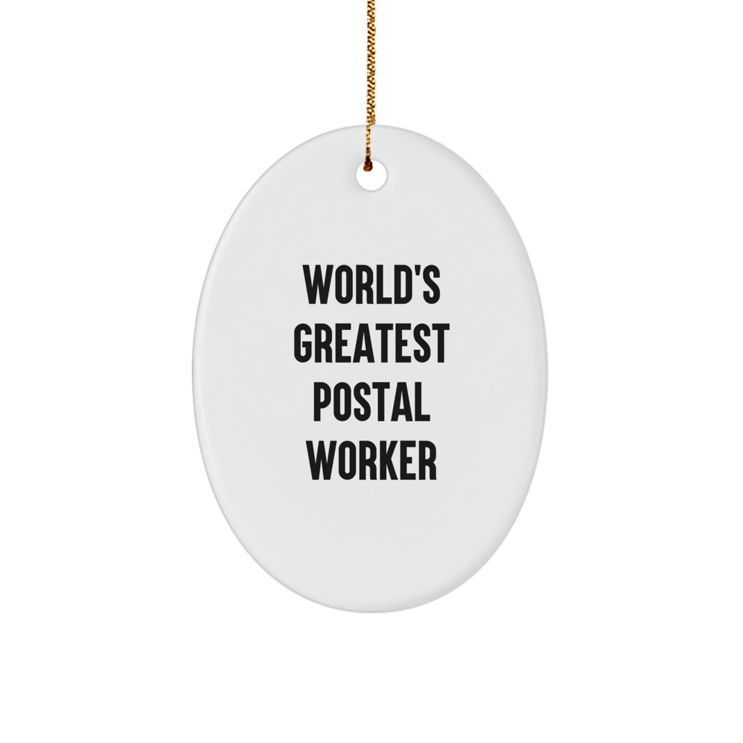 Postal Worker Keepsake Durable White Christmas Ornament for Him Gift - Image 1