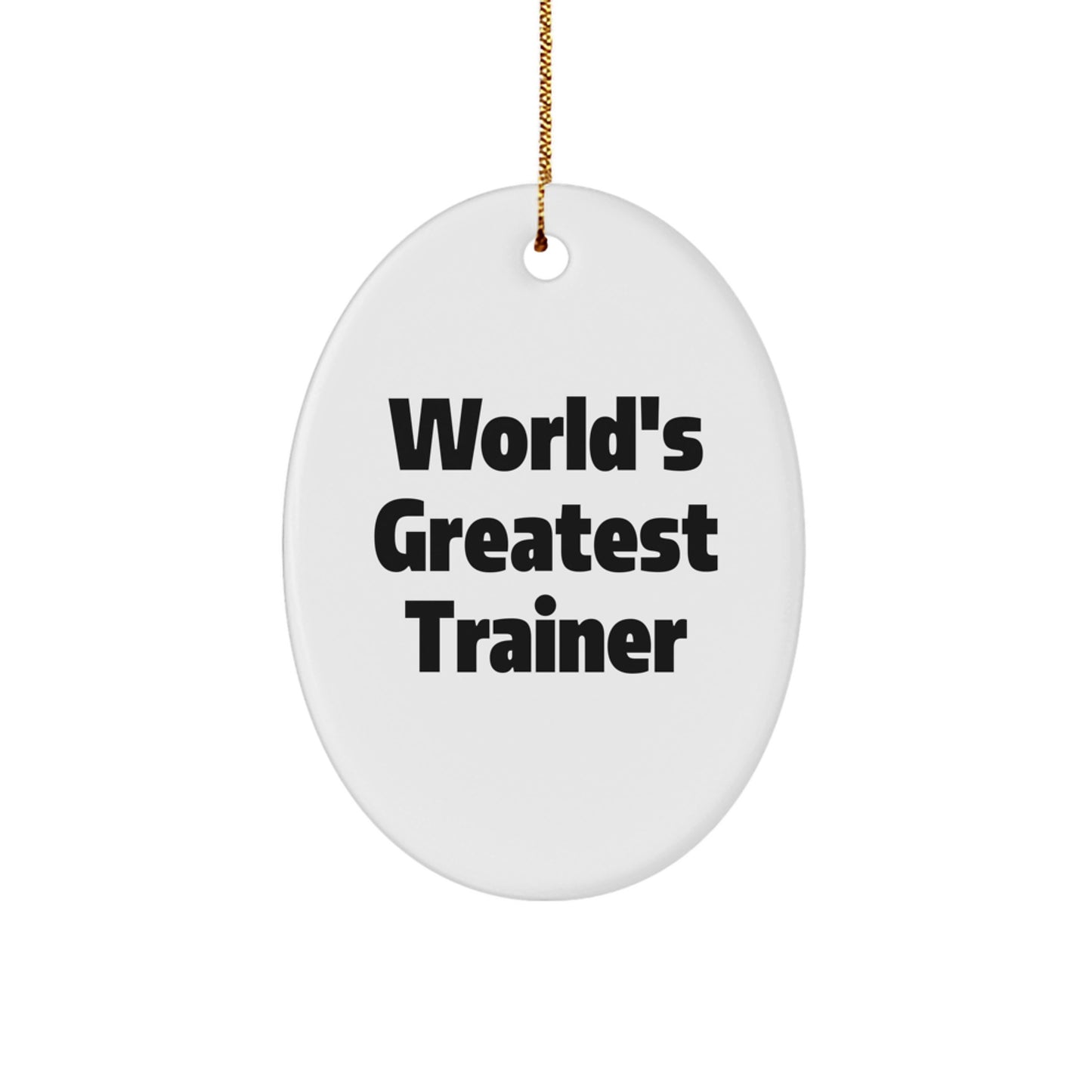 Funny Trainer Oval Ornament Gifts for Men from Friends - Christmas Unique Gifts - Image 1
