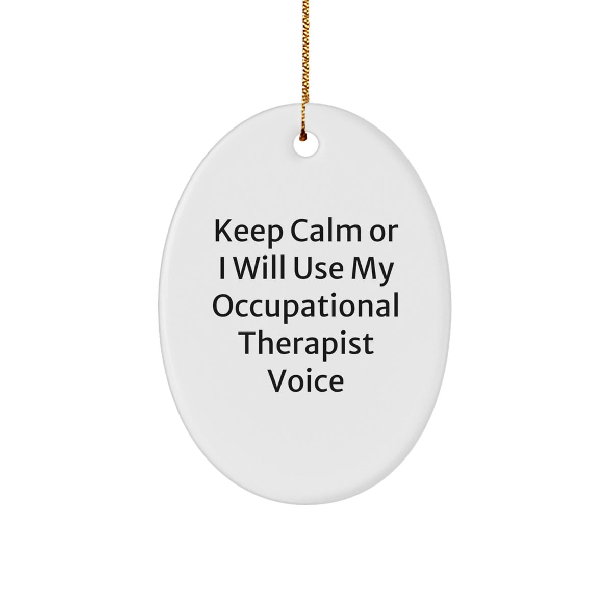 Christmas Gift for Her Occupational Therapist Oval Ornament Present - Image 1