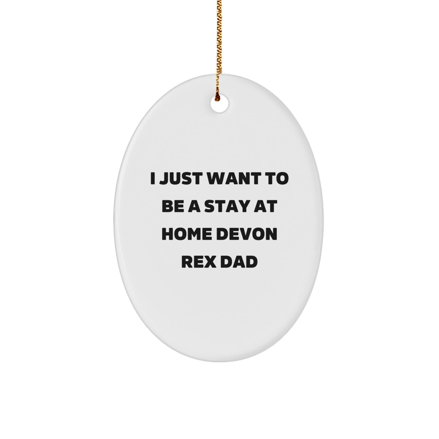 Unique Devon Rex Cat Oval Ornament Gifts from Men to Devon Rex Cat Dad for Christmas - Image 1