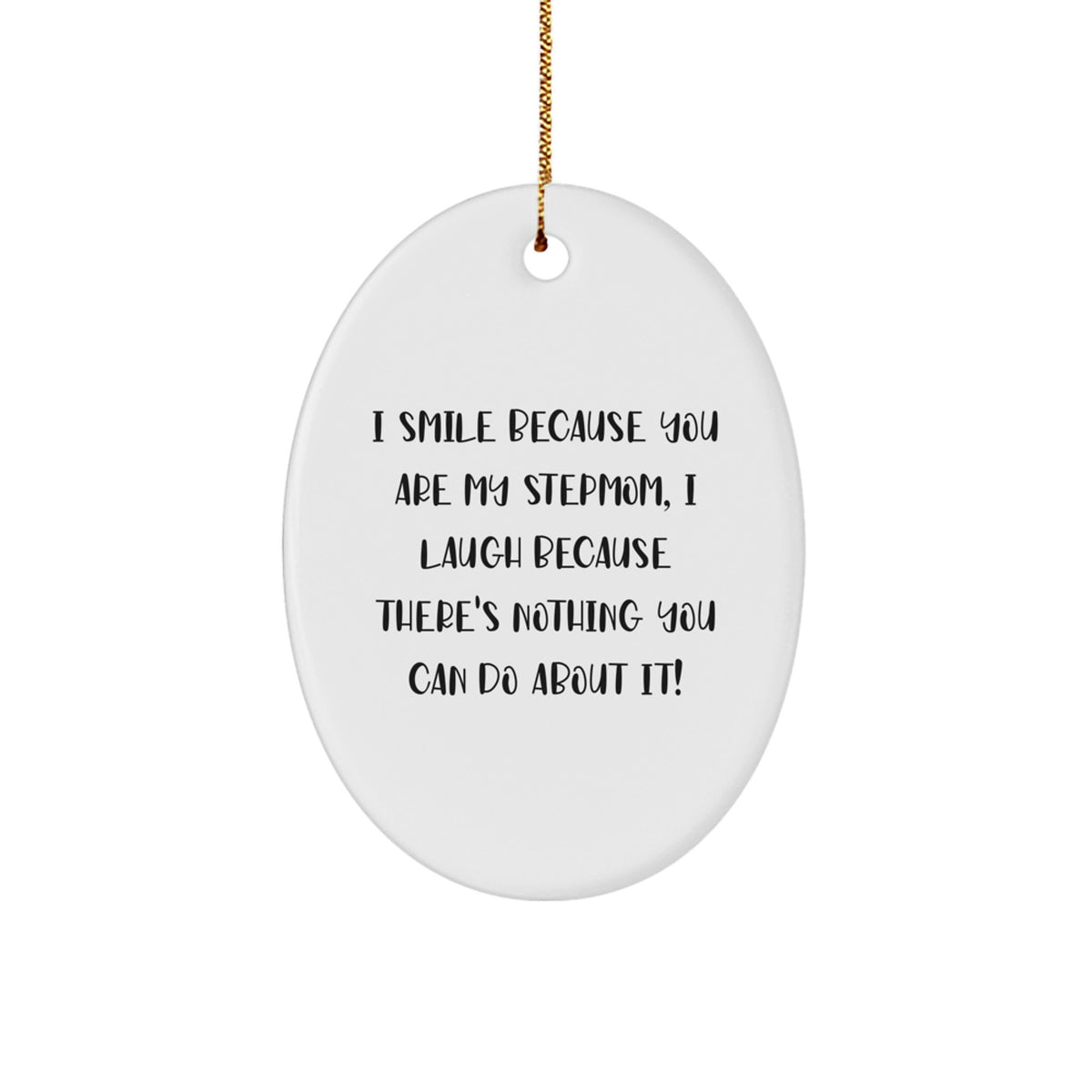 Stepmom Keepsake Christmas Ornament for Him Gift with Vibrant Quote - Image 1