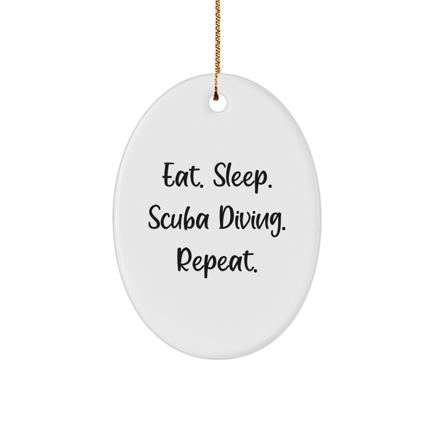 Funny Scuba Diving Oval Ornaments Gifts from Friends for Scuba Diving Lovers at Christmas Unique Gifts - Image 1