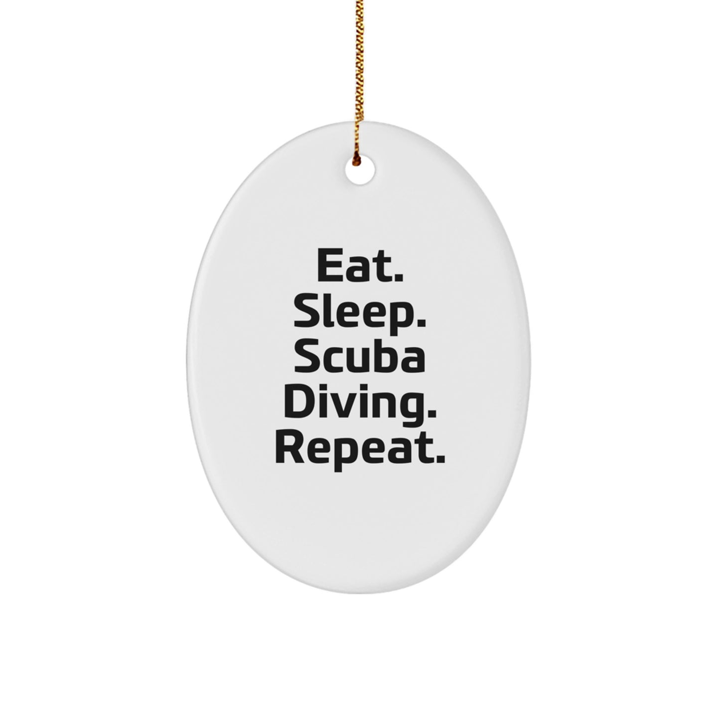 Funny Scuba Diving Oval Ornament Gifts for Friends, Scuba Diving Enthusiasts, Men, Women, and Family Members from Scuba Diving Lovers - Image 1