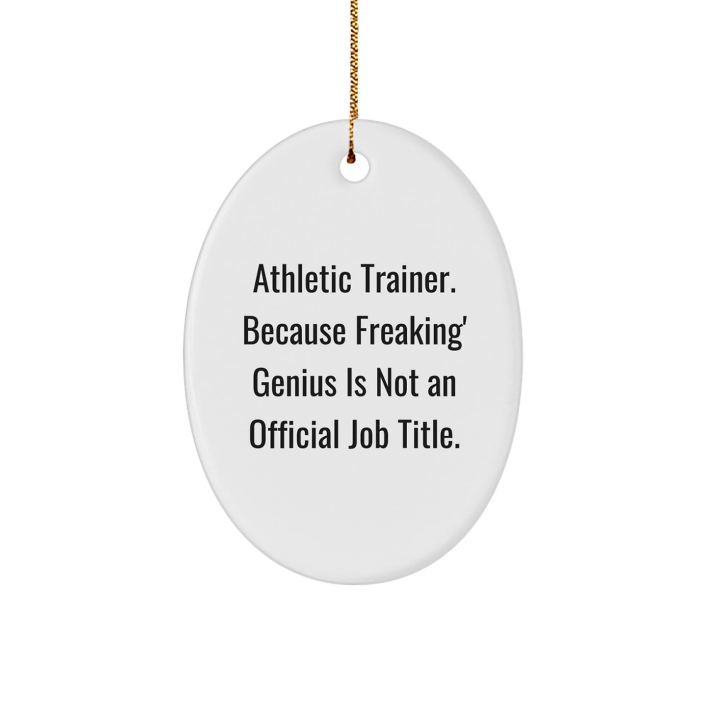 Funny Athletic Trainer Oval Ornament Gifts from Men for Christmas Unique - Image 1