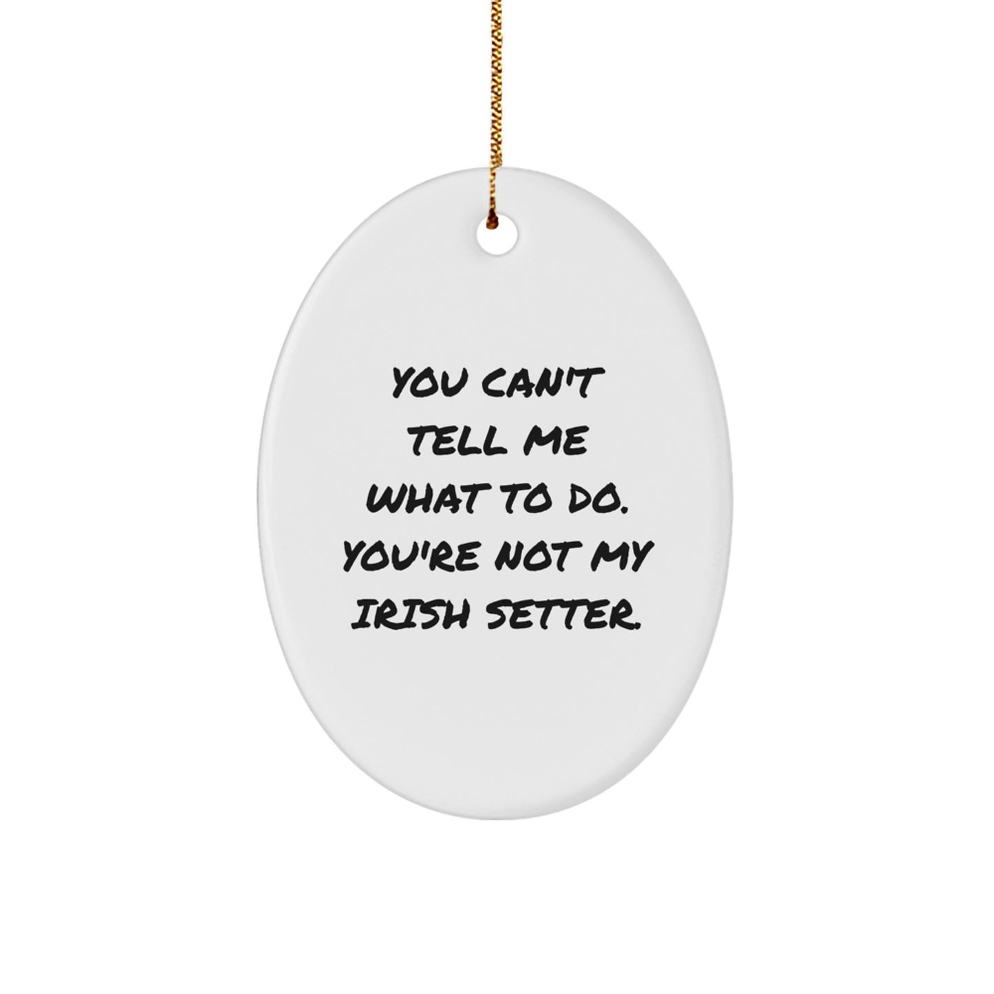 Funny Irish Setter Dog Oval Ornament Gifts from Men to Friends for Christmas - Image 1